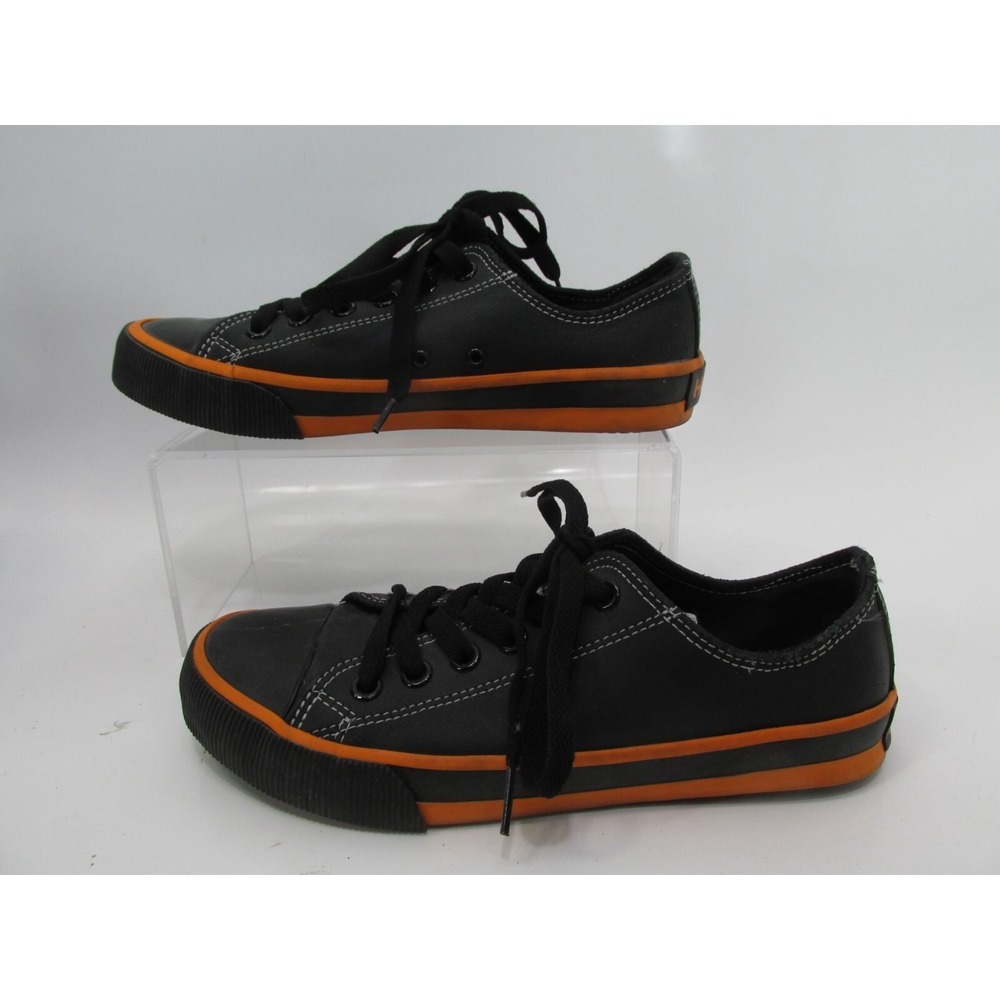 Harley-Davidson Womens Black & Orange Low top  Sneakers Size 8.5